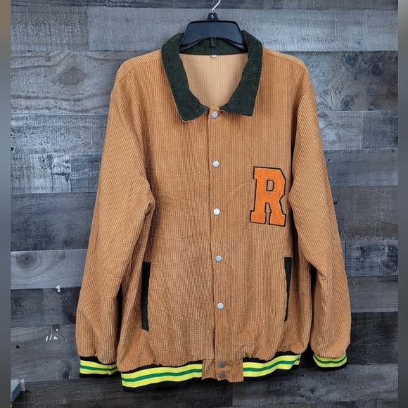 Shein Varsity Corduroy Style Snap Button Jacket - Picture 1 of 6